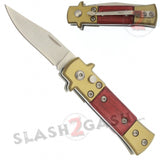Mini Bronze Stiletto Automatic Knife California Legal Switchblade Knives - Rosewood