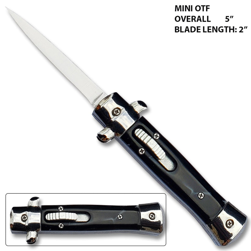 Mini Stiletto OTF Knife Small Cali Legal Switchblade - Asst. colors ...