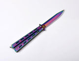 Angel Butterfly Knife Titanium Rainbow Folding Balisong