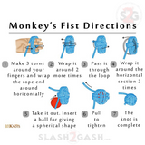 How to Tie Monkey Fist Knot Monkey's Fist Directions Self Defense Survival Keychain Paracord