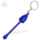 Mushroom Key Chain Bowl Smoking Pipe Convertible Hidden tobacco Keychain - Blue