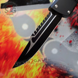 Delta Force Dark Knight 440C OTF Automatic Knife CNC Highest Quality - Interceptor Black Switchblade Slash2Gash S2G