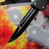 S2G Slash2Gash Delta Force Dark Knight 440C OTF Automatic Knife CNC Highest Quality - Interceptor Black Switchblade