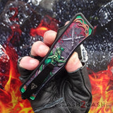 Dragon OTF Knife Automatic Switchblade - Red, Green, Blue