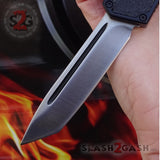 Delta Force Black Scarab D/A OTF Automatic Knife - Satin Tanto Plain Switchblade