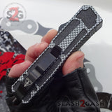 Delta Force Carbon Fiber Scarab D/A OTF Automatic Knife - Satin Tanto Plain Switchblade