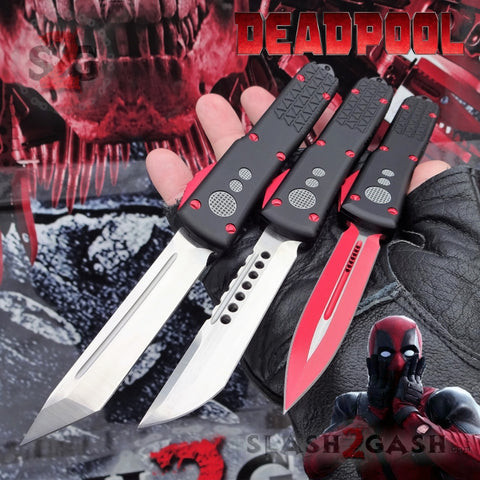 S2G Tactical Knives Deadpool OTF Knife Delta Force Switchblade Black Red Automatic CNC Highest Quality slash2gash