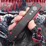 S2G Slash2Gash Deadpool OTF Knife Delta Force Switchblade Black Red Automatic CNC Highest Quality