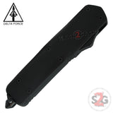 Delta Force OTF Recon D/A Black Tactical Automatic Knife Switchblade - Tanto Plain