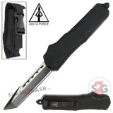 Delta Force OTF Recon D/A Black Tactical Automatic Knife Switchblade - Tanto Plain