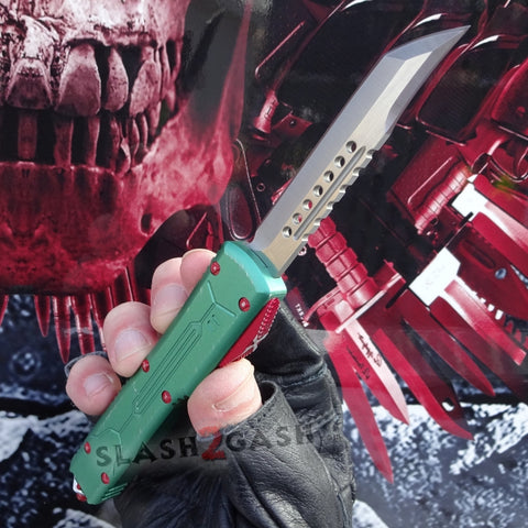 Delta Force Star Wars D2 Bounty Hunter D/A OTF Automatic Knife Green + Red Boba Fett CNC Highest Quality - Tanto Xtreme Switchblade