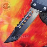 Delta Force Dark Knight VG-10 OTF Knife CNC Highest Quality Carbon Fiber - Tanto Xtreme Switchblade Slash2Gash S2G