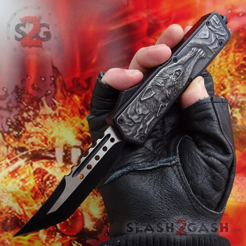 S2G Tactical Lycan OTF Automatic Knife D/A Tanto Xtreme - Grey