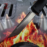 "TheONE" Mini OTF Dual Action Automatic Knife Black - Tanto 440c