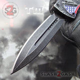 Delta Force Stonewashed OTF Automatic Knife - Lady Liberty Statue USA Patriotic Switchblade