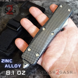Real Damascus OTF Knife Carbon Fiber D/A Switchblade - S2G Tactical Automatic Knives Silver Hardware
