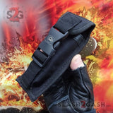 Black Scarab D/A OTF Automatic Knife Abalone Rainbow Damascus - Switchblade S2G Tactical Sheath