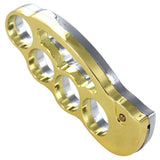 Fighter Knuckles with Automatic Karambit Knife Chrome/Gold Paperweight ...
