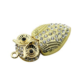 Cute Crystal Owl Necklace USB Flash Drive 2.0 Pendant 16 GB gold/silver U Disk Memory Stick