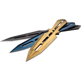Perfect Point Triangle Ninja 7.5" Throwing Knives - 3 PC Asst. Colors