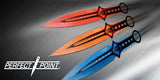 Perfect Point Throwing Knives w/ Ring 7" Punisher Skull - 3 PC Set