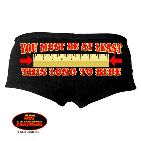 Hot Leathers "You Must Be At Least This Long To Ride" Ladies Boy Shorts