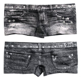 Hot Leathers Sublimation "Denim" Black Stud Boy Shorts
