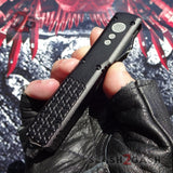 Phantom OTF Knife D2 Automatic Switchblade CNC Highest Quality Delta Force - Tanto Plain Edge Black