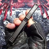 Black Phantom OTF Knife D2 Automatic Switchblade CNC T6061 Delta Force Knives - Slash2Gash S2G
