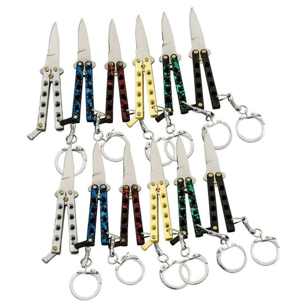 Quicky Keychain Butterfly Knife Mini Novelty Balisong - 9