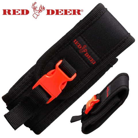 Red Deer Knife Sheath Folding Pocket Knife Carry Case - Nylon Medium Holster