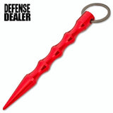 Wavy Kubotan Self Defense Stick Keychain Ninja Weapon - Red Kubaton Women Protection Martial Arts