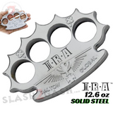 Chrome Knuckles Spiked Dalton Global Paperweight Silver Irish Devil Steel Pointed Duster Buckle - IRA