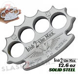 Irish 2 The Max Spiked Knuckles Dalton Global Paperweight - Silver Chrome Robbie Dalton Knucks Heavy Duty Steel Buckle