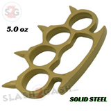 Rounded Spike Knuckle Duster Paper Weight - Gold