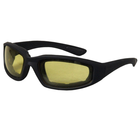 Hot Leathers Legendary Sunglasses with Padding and Yellow Lenses S2G slash2gash