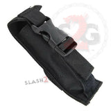 Black Scarab Dual Action OTF Automatic Knife Sheath Pouch - Tanto Edge Plain