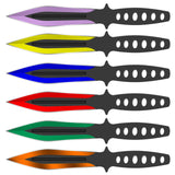 6" Shadow Throwing Knives with Sheath 6 PC Set - Asst. Colors