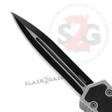 Silver Fox Dual Action OTF Automatic Knife - Single Edge Dagger w/ Sheath