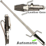 AUTOMATIC Baton w/Guard Expandable Solid Metal Stick Chrome