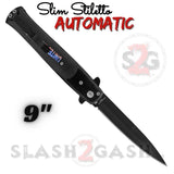 United We Stand Automatic Stiletto Switchblade Knives Pearl Slim Pocket Knife Black Blade