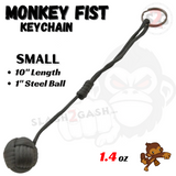 Grey MonkeyFist Self Defense Survival Keychain Paracord - Small 1 Inch