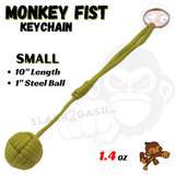 Lime Green MonkeyFist Self Defense Survival Keychain Paracord - Small 1 Inch
