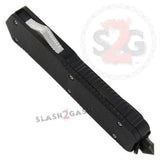 Dark Legacy OTF Dual Action Automatic Knife Black 2 Tone Double Edge