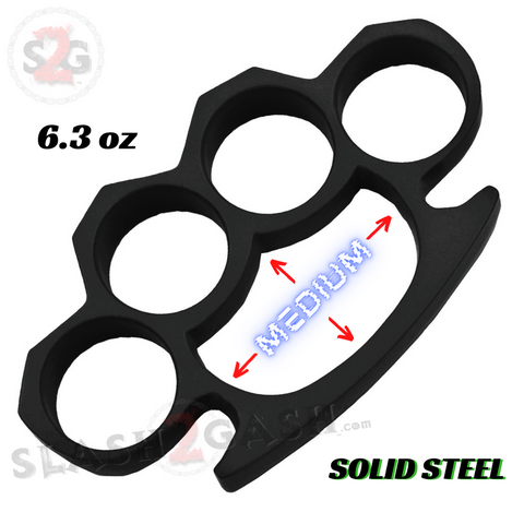 Black Knuckles Crown Solid Steel Open Paper Weight - Buckle Duster