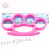 Small Pink Knuckles Crown Knuckle Duster Solid Steel Paper Weight - Girls size ladies women