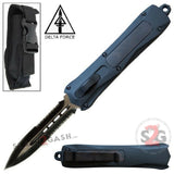 Delta Force Spartan Gladius D/A OTF Automatic Knife Black S2G Tactical - Double Edge Spear Serrated