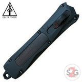 Delta Force Spartan Gladius D/A OTF Automatic Knife Black S2G Tactical - Double Edge Spear Serrated