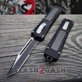 Delta Force OTF Knife 7" Small Spartan w/ Carbon Fiber - Tanto Serrated D/A Automatic Switchblade Knives