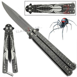 Black Widow Butterfly Knife Spider Webslinger Lightweight Balisong Slash2Gash S2G